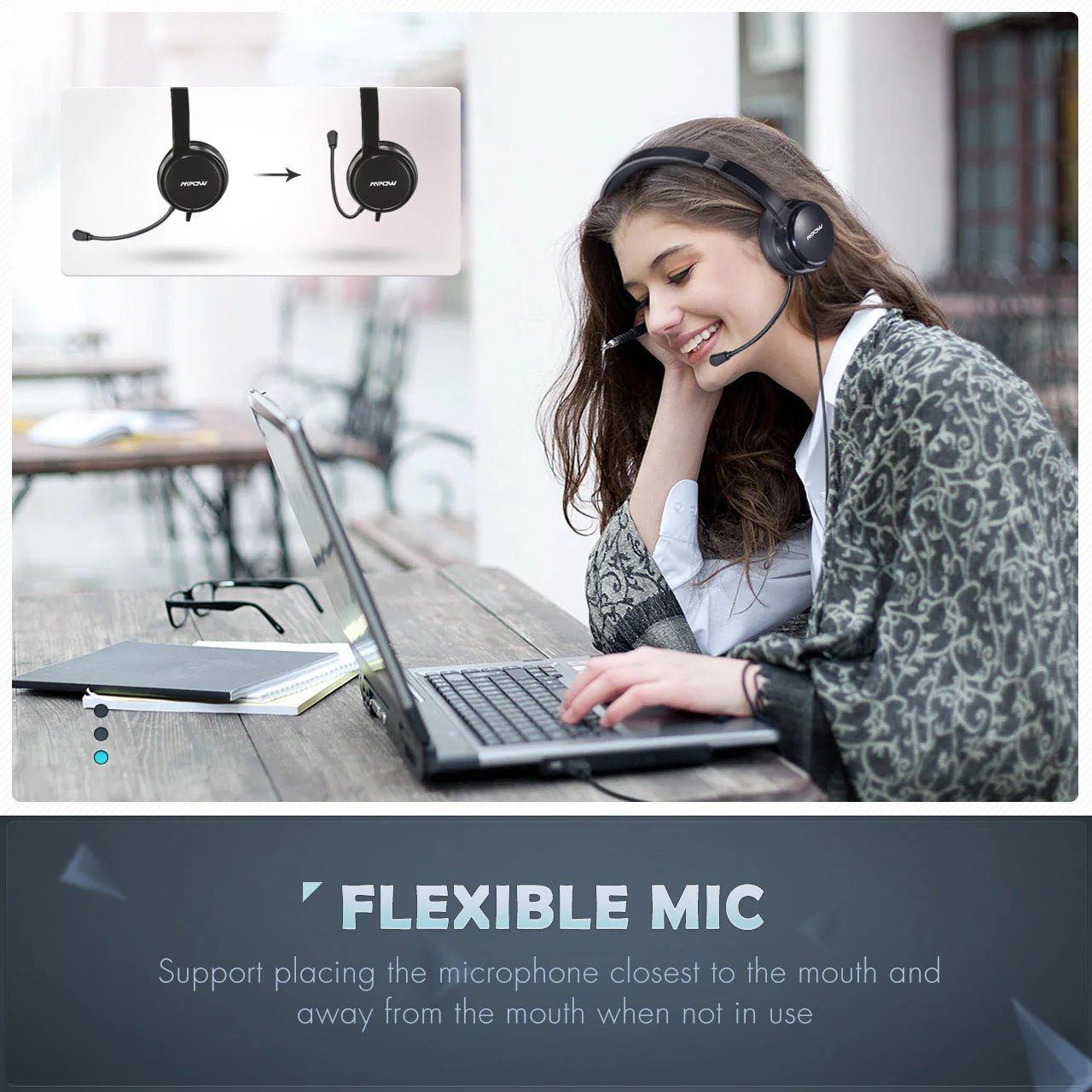 MPOW 3.5mm& USB Headset with Microphone