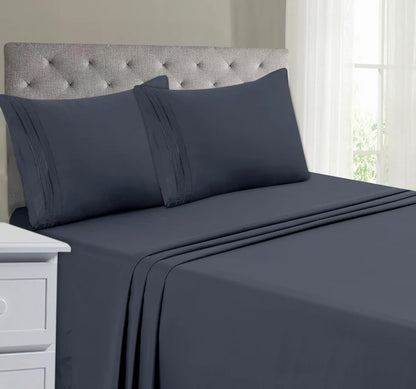 Solid 4pc Bamboo Sheet Set Assorted Twin Size