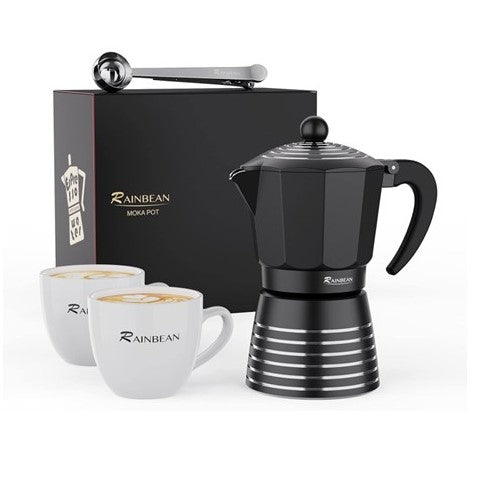 RAINBEAN Moka Pot 6 Cup Set Espresso Maker