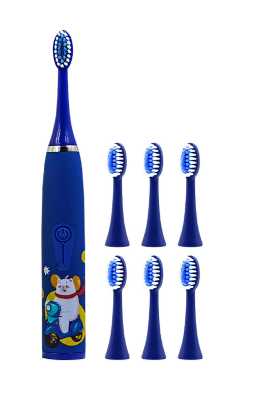 Ultrasonic Kids Electric Toothbrush USB Rechargeable-Blue