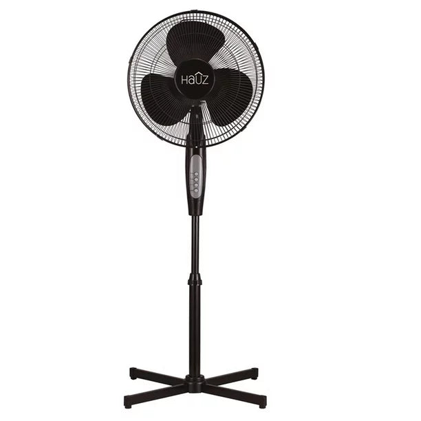 Hauz 16" Oscillating Pedestal Fan Black