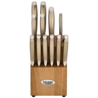 STUDIO CUISINE 14 Piece Stainless Steel Knife Block Set