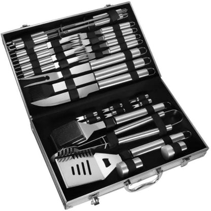 BBQ Tools Stainless Steel Barbecue Utensil Set with Storage Case 26PCS