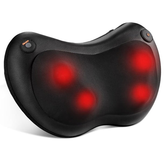 NAIPO Shiatsu Back Neck and Shoulder Massager with Heat Deep Tissue 3D Kneading Pillo