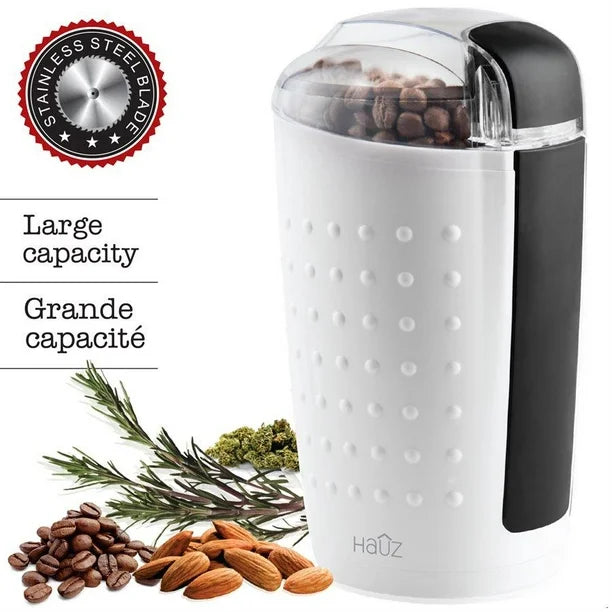 Hauz Coffee, Spices And Herbs Grinder .100 G Capacity - White