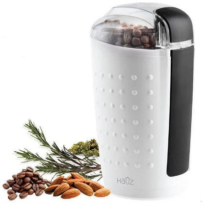 Hauz Coffee, Spices And Herbs Grinder .100 G Capacity - White