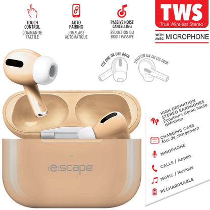 ESCAPE TWS Wireless stereo Earphones with charging station & Microphone