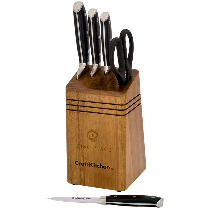 CraftKitchen 6 Piece Cutlery Knife Block Set