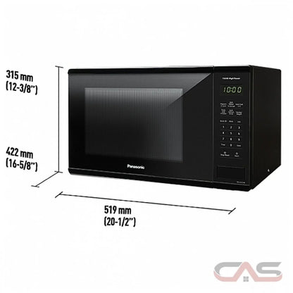 PANASONIC 1.3 Cu. Ft. Countertop Microwave Refurbished with SpoonTag warranty ,Black