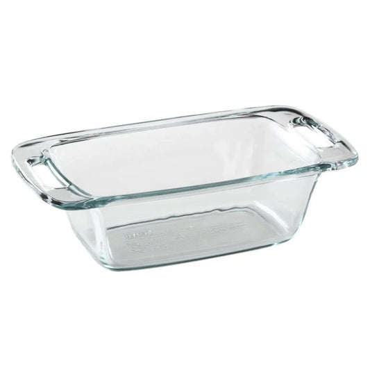 PYREX Baking Glass Loaf Dish Easy Grab 1.5QT/1.4L