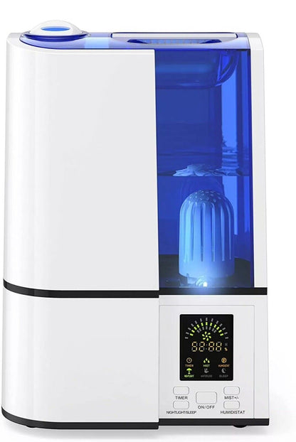 TAOTRINCS Cool Mist Humidifier, LED Display, 4L/1.06 Gallon Large Capacity