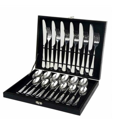 SUNNY HOME Stainless Steel 24 Piece Cutlery Set With Box